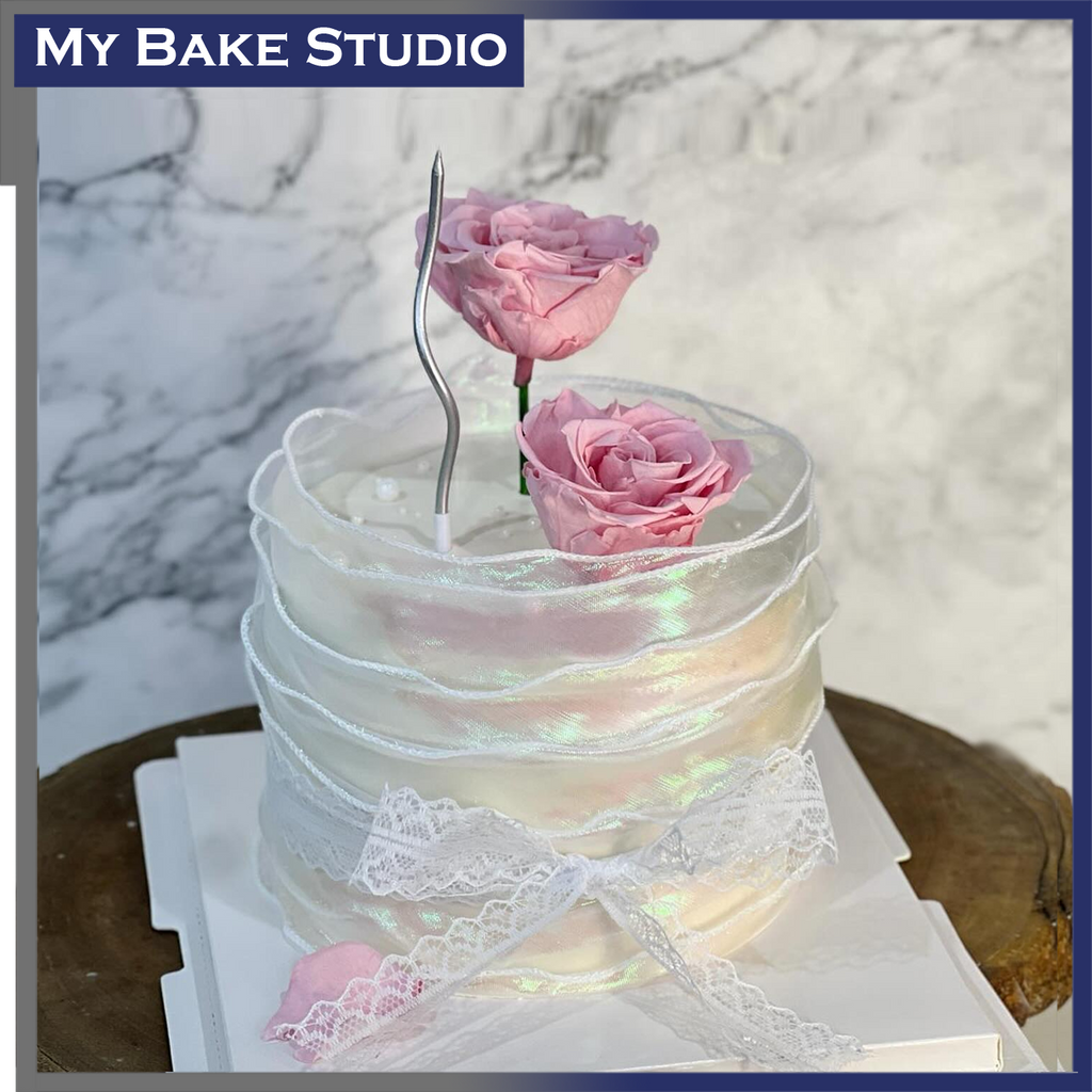 Shimmer Lace Rose Cake