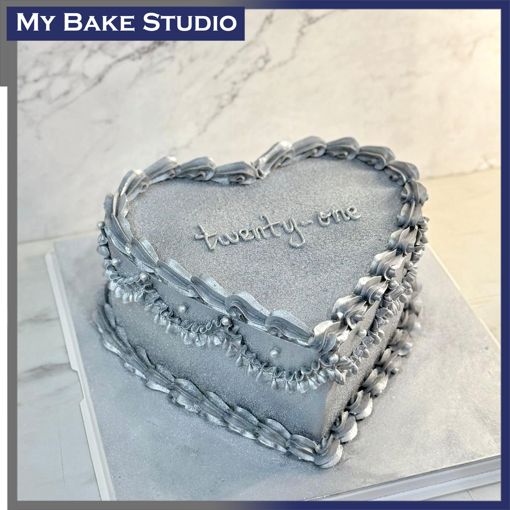 Silver Heart Cake