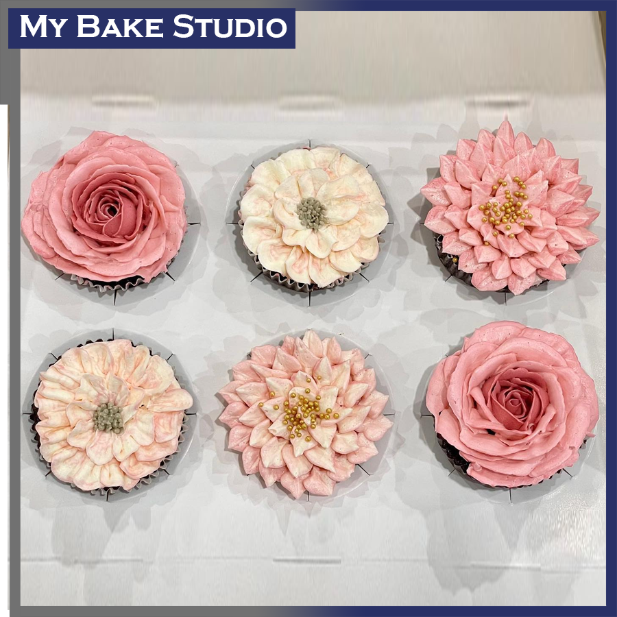 Floral Pink Cupcake