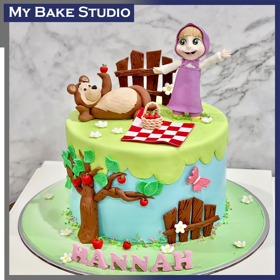 Girl and Bear Cake