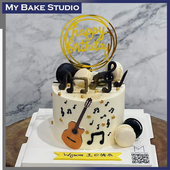 Black Treble Bass Clef Heart Wedding Cake Topper Musician Notes Birthd – Le  Petit Pain