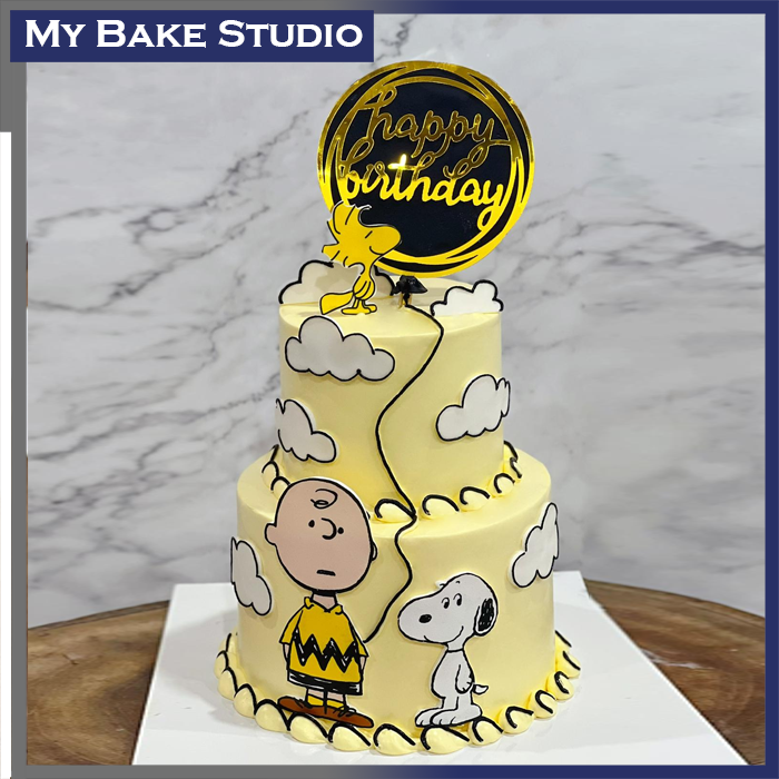 2D Snoopy Balloon Cake