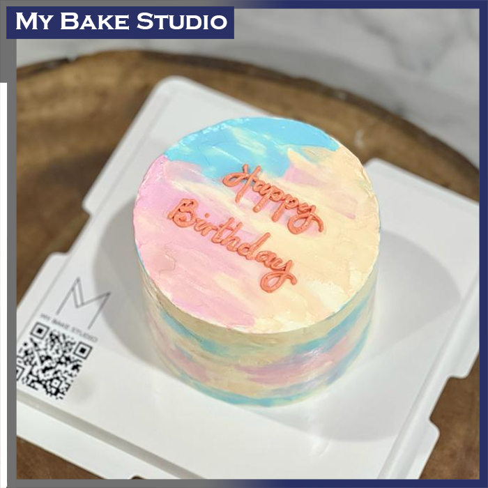 4'' Arty Birthday Cake