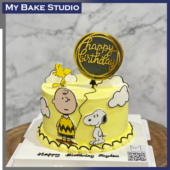 2D Snoopy Balloon Cake