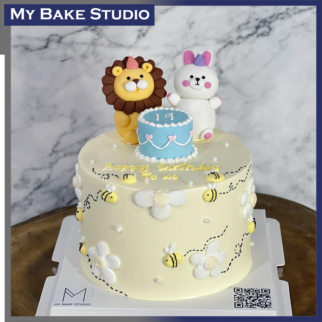 Lion & Rabbit Cake