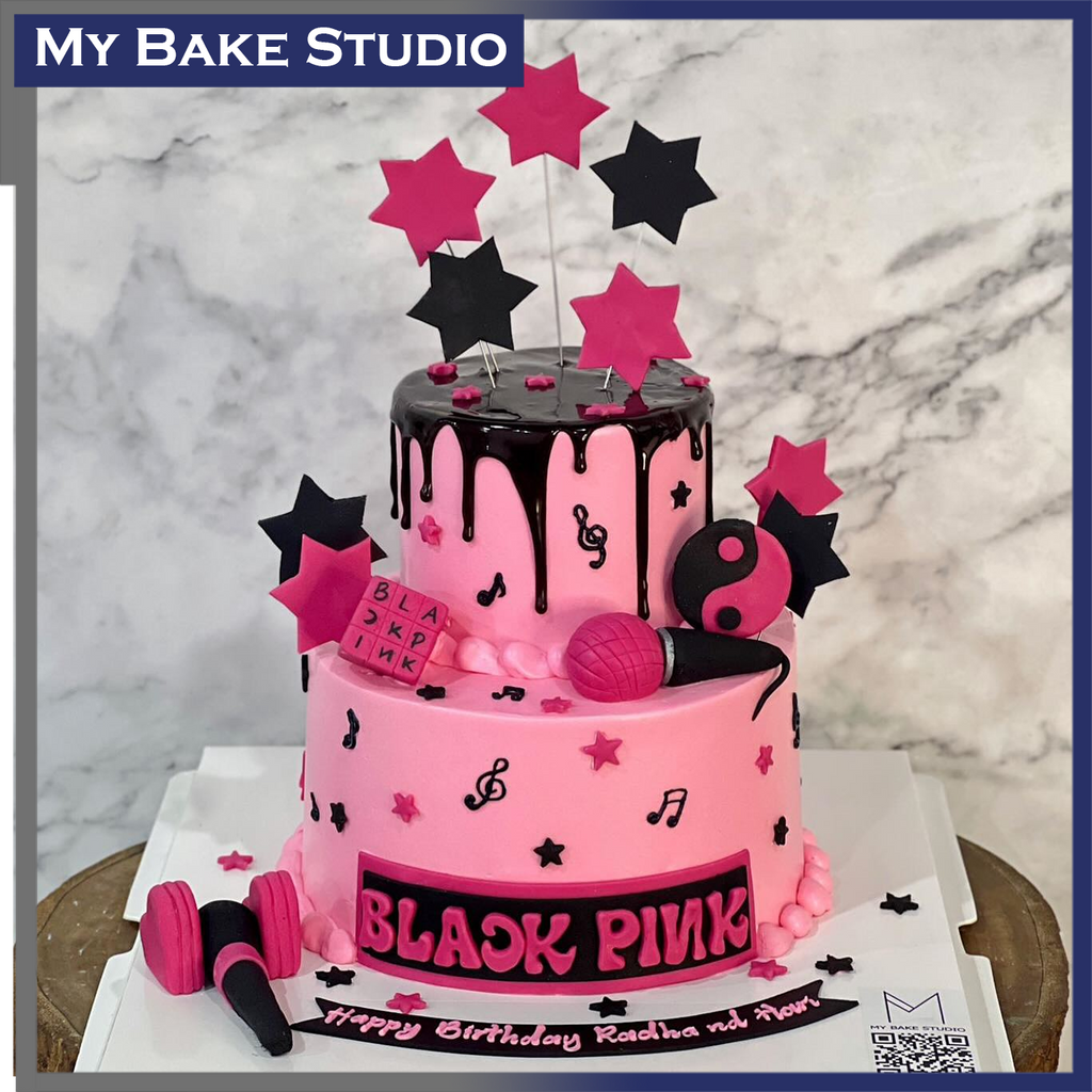 Black Pink Concert Cake
