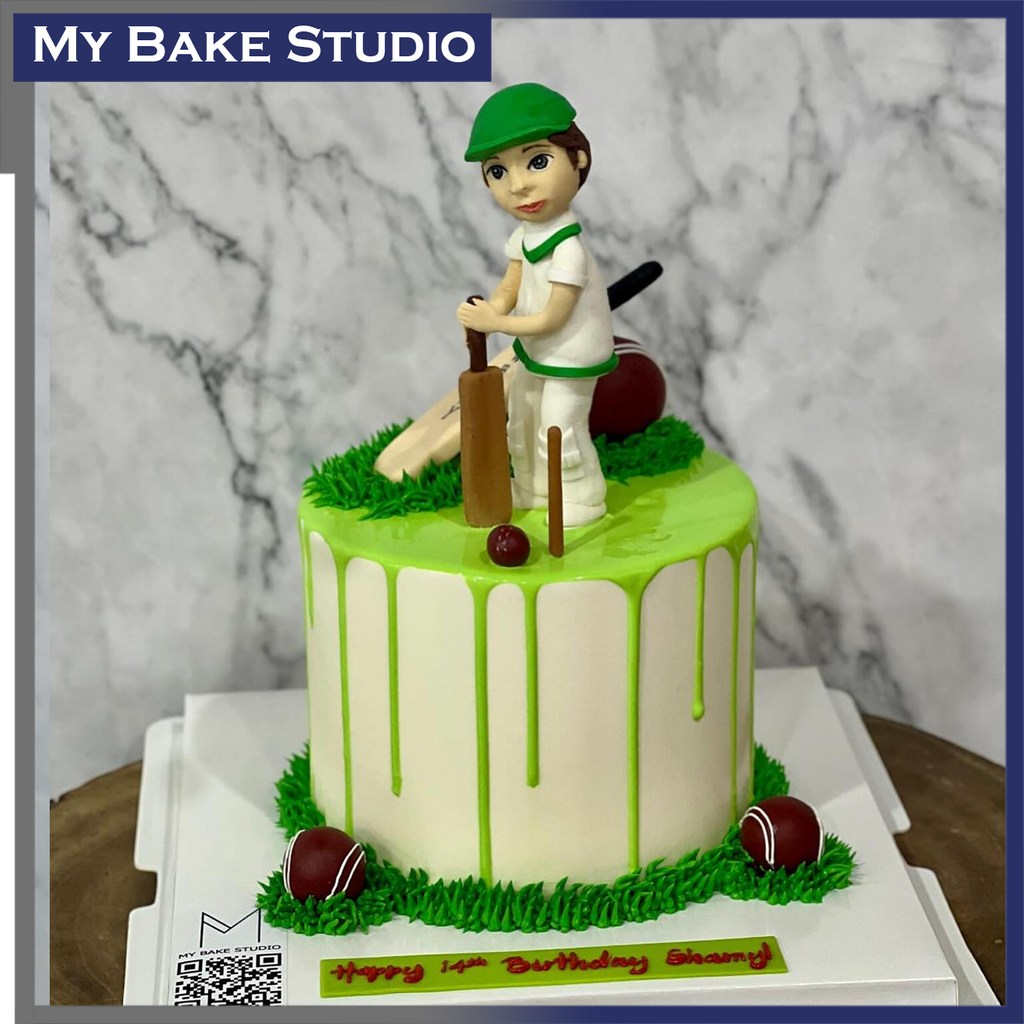 The Cricket Player Cake