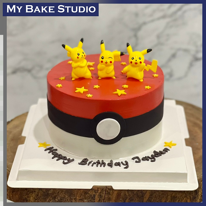 Pikachu Poke Ball Cake