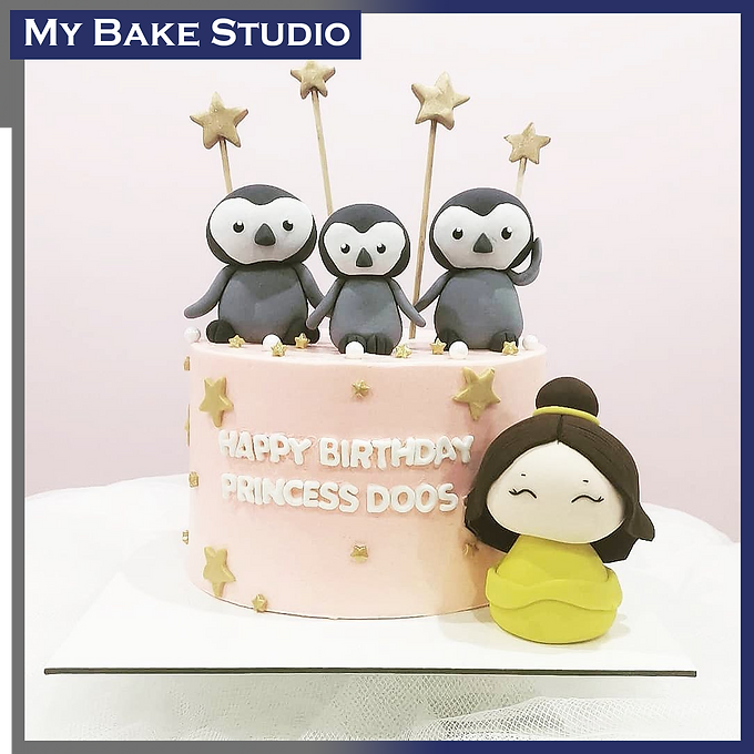 RS Confectionery - #Penguin themed fondant #cake with cute handmade # penguins toppers for a cute girl Pihu on her 2nd birthday, it's a rich  chocolate cake | Facebook