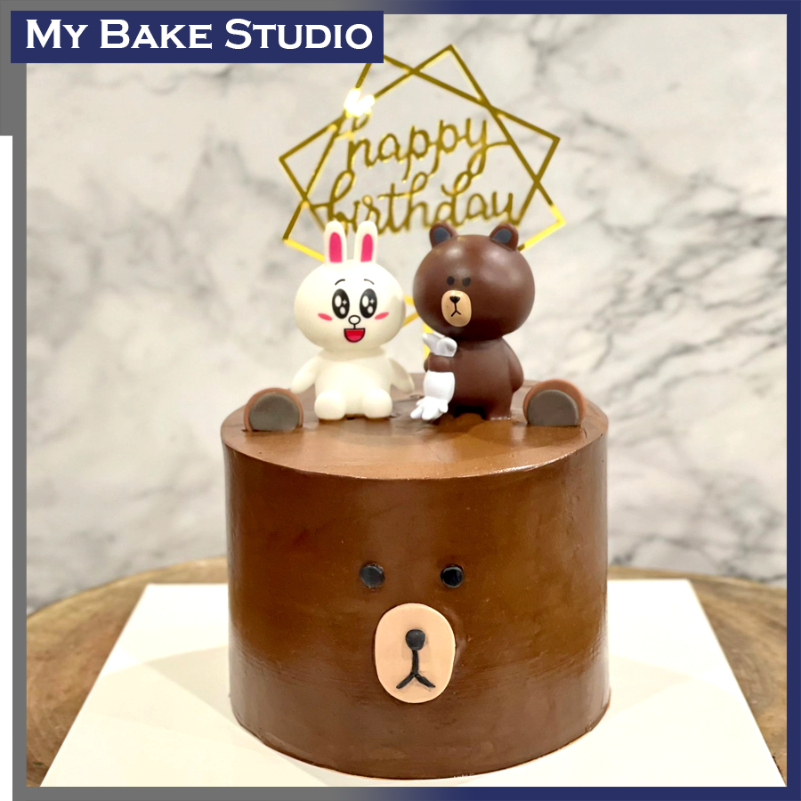 Line – Brown and Cony Cake for Carry! | Happy Cake Studio